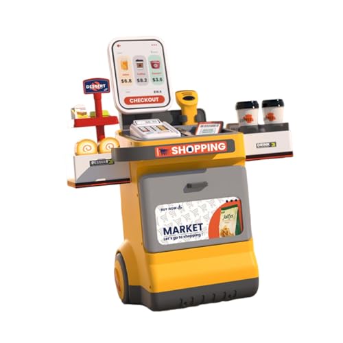 Sharplace Kinderspielset, Laden, Supermarkt, Rollenspiel, Heimdekoration, Lustiges Lernspiel für Kinder Ab 3 Jahren, Gelb von Sharplace