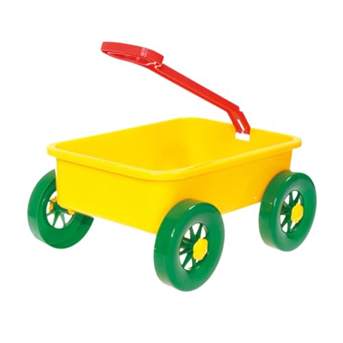 Sharplace Kinderwagenspielzeug, Ziehauto, Outdoor-Spielzeug, Strandaktivitäten, Kinderwagenwagen, Sandspielzeugwagen für die Gartenarbeit, Gelb von Sharplace