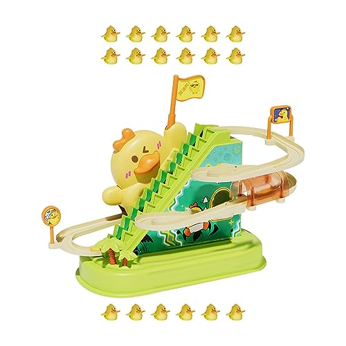 Sharplace Kleine Enten, Kletterspielzeug, elektrische Enten, jagen, Rennstrecke, Spielset, Badespielzeug, einfach zu montierendes Spielset, Achterbahn, 18 Enten von Sharplace