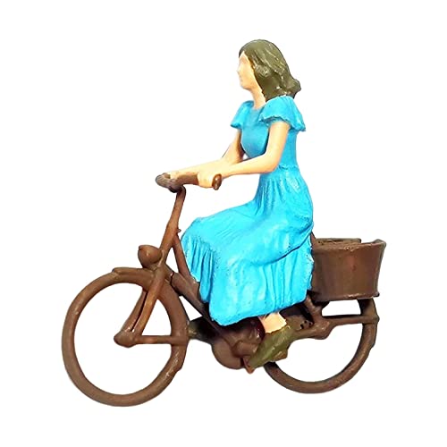 Sharplace Kleine Radfahrer Figur Maßstab 1:87 für Miniatur Landschaft Deko, Mädchen von Sharplace