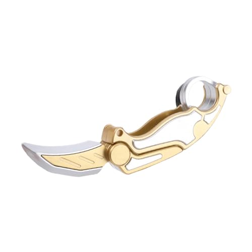 Sharplace Kleines Rettichmesser-Spielzeug, kleines Rettichmesser, Neuheit, Mitbringsel, sensorisches Spielzeug, sensorisches Messer, Fidget für Erwachsene, Gold Silber von Sharplace