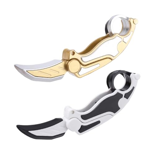 Sharplace Kleines Rettichmesser-Spielzeug, kleines Rettichmesser, Neuheit, Mitbringsel, sensorisches Spielzeug, sensorisches Messer, Fidget für Erwachsene, Schwarz-Weiß von Sharplace