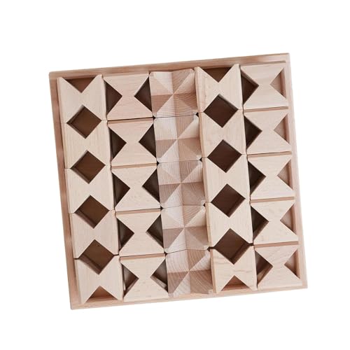 Sharplace Kreative Holzblöcke Set Stapelspielzeug Material Lernspiel für Kinder für Zuhause Kindergarten, 25 Blöcke von Sharplace