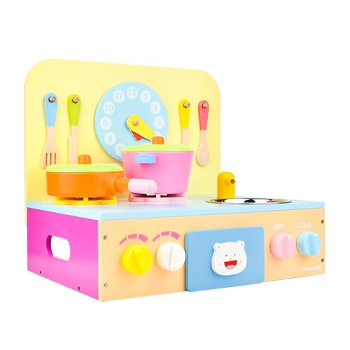 Sharplace Küche Spielzeug Spielzeug Holzspiel Kitchen Set Lernkenntnisse Spielzeugentwicklung mit Kochzubehör für Spiel im Freien im Freien von Sharplace