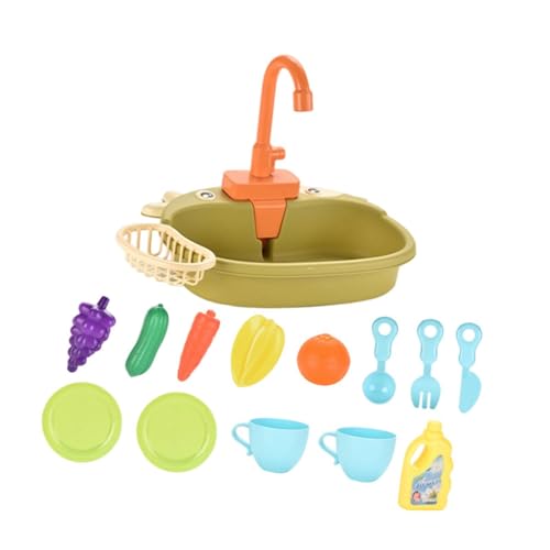 Sharplace Küchenspüle Spielzeug Set Geschenke Wasserkreislaufsystem Pädagogisches Spülbecken Geschirrspülset Rollenspiel für Kinder Mädchen, GrÜn Sharplace Küchenspüle Spielzeug Set Geschenke Wasserkreislaufsystem Pädagogisches Spülbecken Geschirrspülset Rollenspiel für Kinder Mädchen, GrÜn von Sharplace