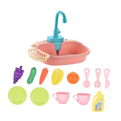 Sharplace Küchenspüle Spielzeug Set Geschenke Wasserkreislaufsystem Pädagogisches Spülbecken Geschirrspülset Rollenspiel für Kinder Mädchen, Rosa Sharplace Küchenspüle Spielzeug Set Geschenke Wasserkreislaufsystem Pädagogisches Spülbecken Geschirrspülset Rollenspiel für Kinder Mädchen, Rosa von Sharplace