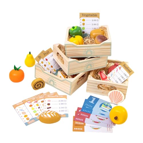 Sharplace Lebensmittel-Spielset, Rollenspiel-Kochspielzeug, Farblernen, realistische Holz-Rollenspielsets, Küchenspielzeug für den Kindergeburtstag Sharplace Lebensmittel-Spielset, Rollenspiel-Kochspielzeug, Farblernen, realistische Holz-Rollenspielsets, Küchenspielzeug für den Kindergeburtstag von Sharplace