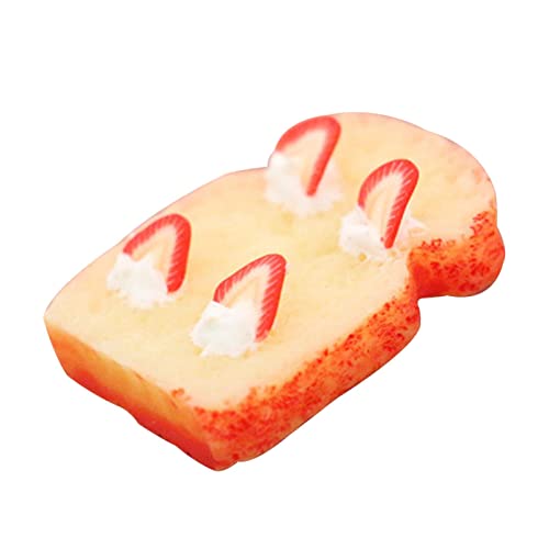 Sharplace Leckere Miniatur Brotstücke für die Küche - Perfekt zum Dekorieren und Spielen, Erdbeer-Toast von Sharplace