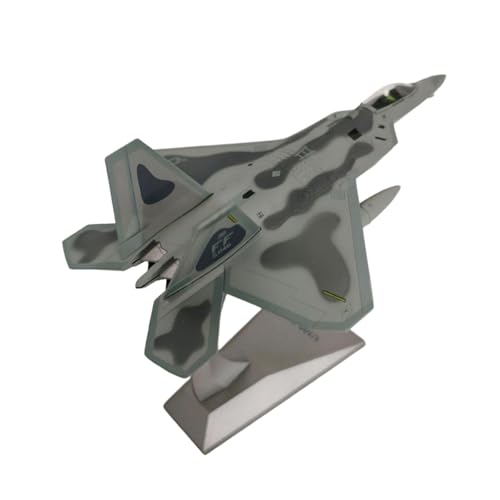 Sharplace Legierung 1/100 F22 Flugzeug Druckgussmodell Flugzeug Spielzeug Souvenir Desktop Kampfflugzeugmodell mit Ausstellungsständer für Cafe Bar Home von Sharplace