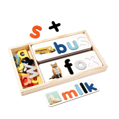 Sharplace Lernspielzeug aus zum Lernen von Zaubersprüchen, Buchstabentafel mit Box, Lernaktivitäten für die Vorschulerziehung, Wörterspiel, für im Sharplace Lernspielzeug aus zum Lernen von Zaubersprüchen, Buchstabentafel mit Box, Lernaktivitäten für die Vorschulerziehung, Wörterspiel, für im von Sharplace