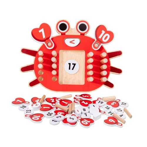 Sharplace Lernspielzeug für im Alter von 3–4 Jahren, Mathe-Manipulatives, Holzbrett, Lehrmittel für Zuhause, Zählspiel, Mathe-Spielzeug in Krabbenform Sharplace Lernspielzeug für im Alter von 3–4 Jahren, Mathe-Manipulatives, Holzbrett, Lehrmittel für Zuhause, Zählspiel, Mathe-Spielzeug in Krabbenform von Sharplace
