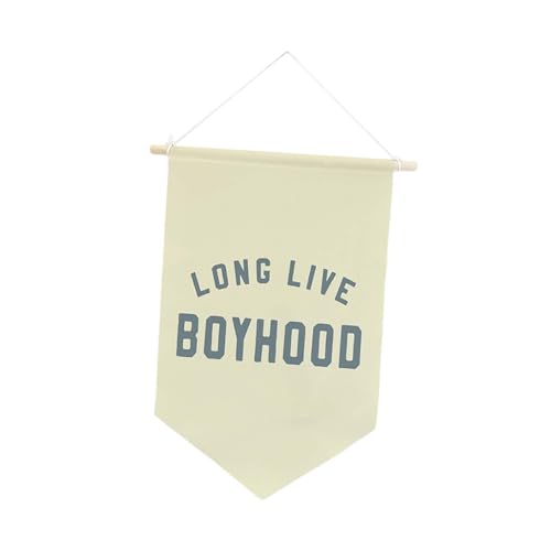 Sharplace Long Live Boyhood-Banner, Wanddekoration, aufzuhängen, einzigartiges dekoratives Dreiecksbanner, Wandflagge zum Aufhängen für Partys, Beige Sharplace Long Live Boyhood-Banner, Wanddekoration, aufzuhängen, einzigartiges dekoratives Dreiecksbanner, Wandflagge zum Aufhängen für Partys, Beige von Sharplace