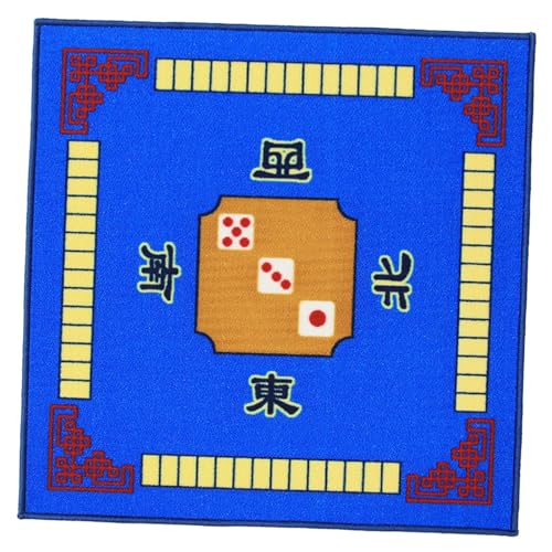 Sharplace Mahjong-Matte, rutschfest, Geräuschreduzierung, Tischabdeckung, Brettspielmatte, Mahjong-Tischmatte, Mahjong-Zubehör, Tischdecke, Blau von Sharplace