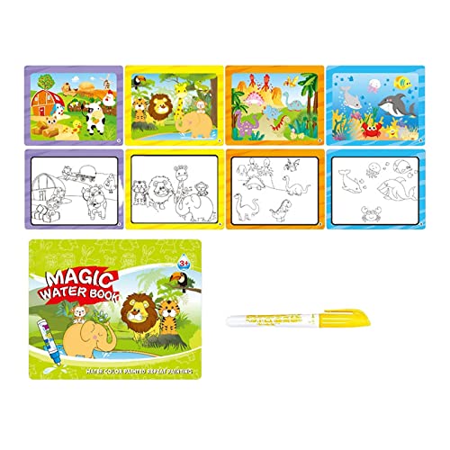 Sharplace Malbuch Wasser Malbuch Lernspielzeug Zeichentafel Kognitionshilfen Interaktive Entwicklungsspielzeuge Papiermaterial für, Animal von Sharplace