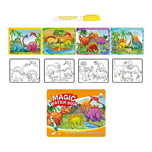 Sharplace Malbuch Wasser Malbuch Lernspielzeug Zeichentafel Kognitionshilfen Interaktive Entwicklungsspielzeuge Papiermaterial für, Dinosaur von Sharplace