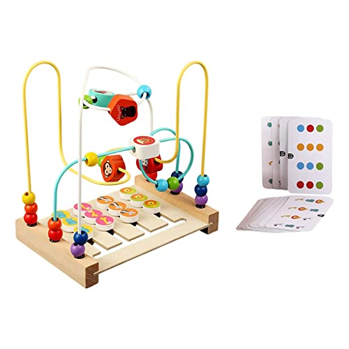 Sharplace Matching Logical Toy Holzperlenlabyrinth Motorikspielzeug -Spiel Pädagogisches Lernspielzeug mit Glatten Kanten für Kinderzimmer Lernräume, Stil A von Sharplace