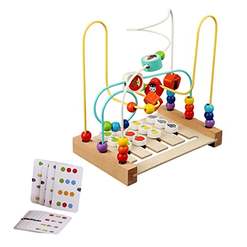 Sharplace Matching Logical Toy Holzperlenlabyrinth Motorikspielzeug -Spiel Pädagogisches Lernspielzeug mit Glatten Kanten für Kinderzimmer Lernräume, Stil C von Sharplace