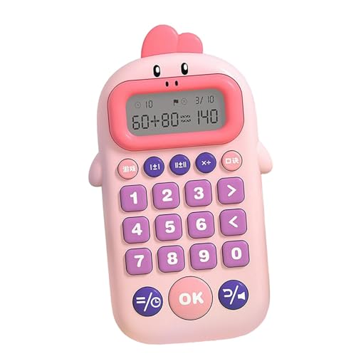 Sharplace Mathe Spiel, Mathe Spielzeug, Trainingsgeschenke, Lernwerkzeug für Den Unterricht, Elektronischer Taschenrechner, Lernspielzeug, Rosa von Sharplace
