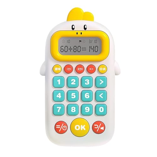 Sharplace Mathe Spiel, Mathe Spielzeug, Trainingsgeschenke, Lernwerkzeug für Den Unterricht, Elektronischer Taschenrechner, Lernspielzeug, Weiß von Sharplace