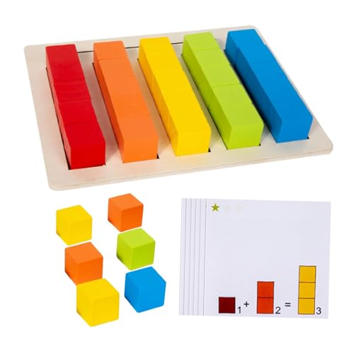 Sharplace Mathematik -Lernblöcke EDCUational Toys Fine Motor Developmental Number zählen Kinder Kinder im Vorschullern Holzblöcke von Sharplace