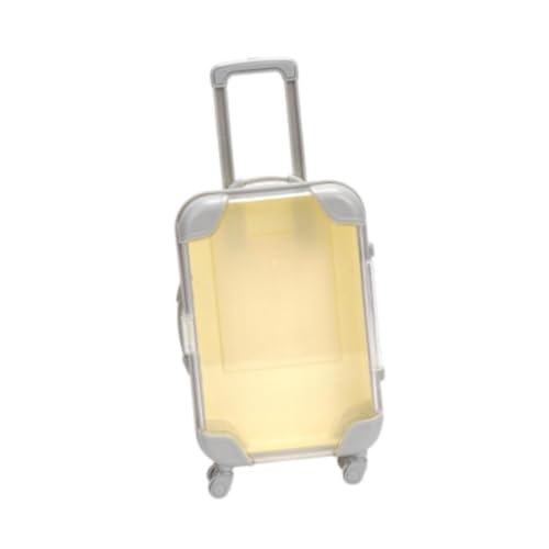 Sharplace Mini-Koffer, Puppenhaus-Zubehör, Verpackungskoffer, Bonbonschachtel, süßer Wimpernhalter, Miniatur-Puppenkoffer zum Schminken und Anziehen, Gelb Sharplace Mini-Koffer, Puppenhaus-Zubehör, Verpackungskoffer, Bonbonschachtel, süßer Wimpernhalter, Miniatur-Puppenkoffer zum Schminken und Anziehen, Gelb von Sharplace