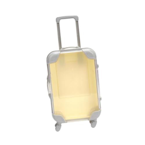 Sharplace Mini-Koffer, Puppenhaus-Zubehör, leer, Ablage für falsche Wimpern, Gepäckaufbewahrungsbox, Miniatur-Puppenkoffer für Spielset, Gelb von Sharplace