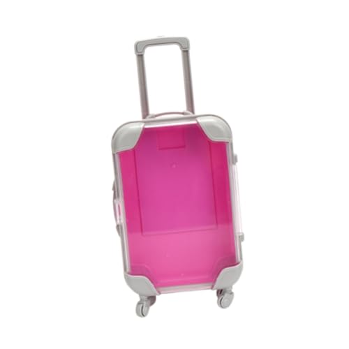 Sharplace Mini-Koffer, Puppenhaus-Zubehör, leer, Ablage für falsche Wimpern, Gepäckaufbewahrungsbox, Miniatur-Puppenkoffer für Spielset, Lila Rot von Sharplace