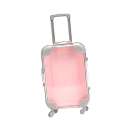 Sharplace Mini-Koffer, Puppenhaus-Zubehör, leer, Ablage für falsche Wimpern, Gepäckaufbewahrungsbox, Miniatur-Puppenkoffer für Spielset, Rosa von Sharplace