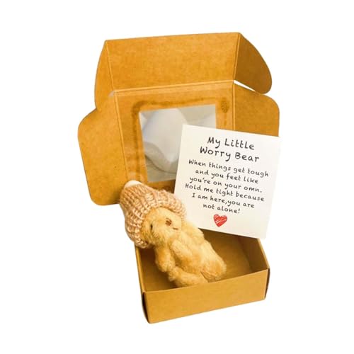 Sharplace Mini-Plüschtier mit inspirierender Karte, Stofftier, weiches, kuscheliges Party-Geschenk, Braun Sharplace Mini-Plüschtier mit inspirierender Karte, Stofftier, weiches, kuscheliges Party-Geschenk, Braun von Sharplace