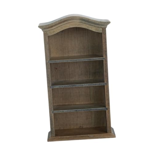 Sharplace Miniatur Holzregal Puppenhaus Schrank Bücherregal Deko für Puppenstuben Modellbau Dioramen, Retro von Sharplace