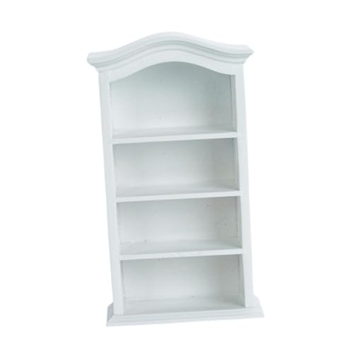Sharplace Miniatur Holzregal Puppenhaus Schrank Bücherregal Deko für Puppenstuben Modellbau Dioramen, Weiß von Sharplace