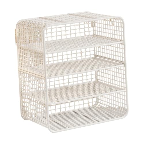 Sharplace Modellauto-Vitrine, Organizer, tragbare Tischdekoration, vierstöckige, multifunktionale Aufbewahrungsbox für Spielzeugautos, weiß, für Sammler von Sharplace