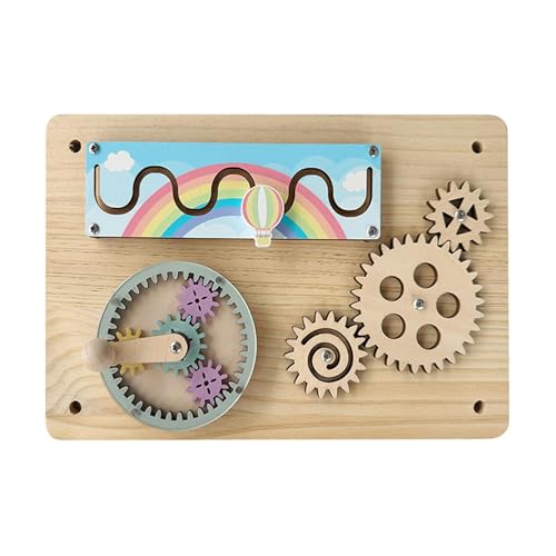 Sharplace Montessori-Beschäftigungsbrett, Entwicklung grundlegender und feinmotorischer Fähigkeiten, Lehrrequisite, Bastelspielzeug, sensorisches Spielzeug für, E von Sharplace