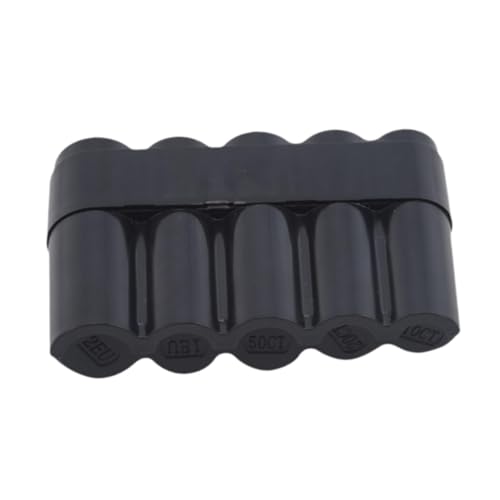 Sharplace Münzbox Münzsammlungsbox 10ct, 20ct, 50ct, 1 Euro, 2 Euro Büroröhre Sammleretui Münzaufbewahrung Spender Münzkapsel, Schwarz von Sharplace