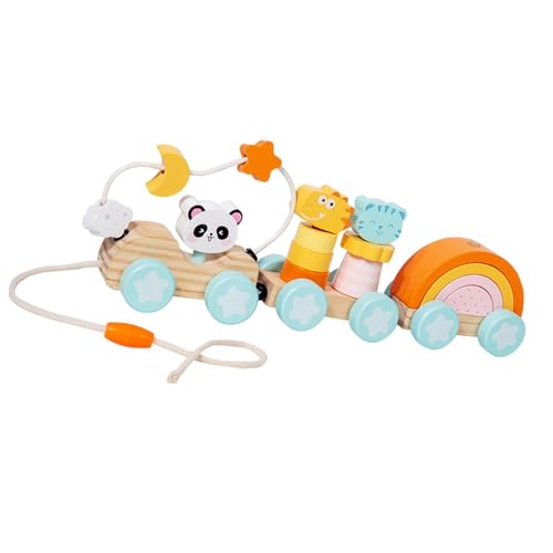 Sharplace Nachziehspielzeug zum Gehen, Bausteine, Bildung, frühe Entwicklung, Holz, Babyspielzeug für Jungen, Mädchen, Kinder, Kleinkinder, Geschenke Sharplace Nachziehspielzeug zum Gehen, Bausteine, Bildung, frühe Entwicklung, Holz, Babyspielzeug für Jungen, Mädchen, Kinder, Kleinkinder, Geschenke von Sharplace