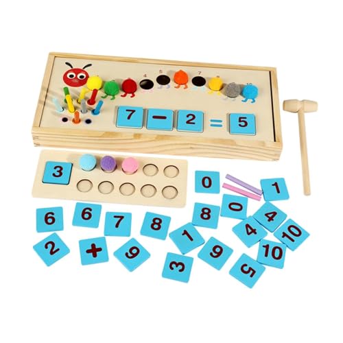 Sharplace Pädagogische Mathematik-Manipulative, Vorschul-Lernspielzeug für ab 3 Jahren, Zahlenverarbeitung, passendes Farberkennungs-Zählspielzeug von Sharplace