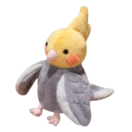 Sharplace Papagei-Handpuppe, Plüschtier für Jungen und Mädchen, süß, weich, 20 cm, Plüschpuppe, Stofftier zum Geschichtenerzählen im, Gelb Und Grau Sharplace Papagei-Handpuppe, Plüschtier für Jungen und Mädchen, süß, weich, 20 cm, Plüschpuppe, Stofftier zum Geschichtenerzählen im, Gelb Und Grau von Sharplace