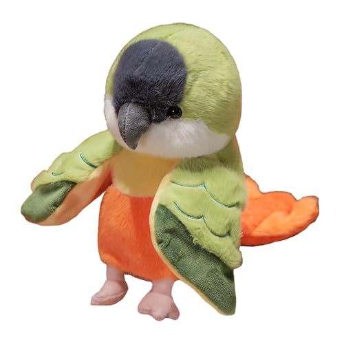 Sharplace Papagei-Handpuppe, Plüschtier für Jungen und Mädchen, süß, weich, 20 cm, Plüschpuppe, Stofftier zum Geschichtenerzählen im, Grün Und Orange Sharplace Papagei-Handpuppe, Plüschtier für Jungen und Mädchen, süß, weich, 20 cm, Plüschpuppe, Stofftier zum Geschichtenerzählen im, Grün Und Orange von Sharplace