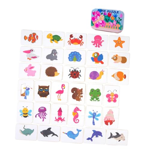 Sharplace Passende Puzzle-Spiel Puzzles Cartoon Kognitive Entwicklung Mehrzweck Frühes Lernen Kleinkinder Puzzles Passende Karten, Ozeantier Puzzle von Sharplace