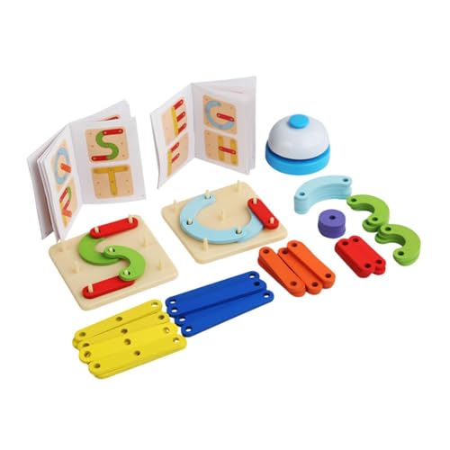 Sharplace Peggle Rätsel Holz GeoBoards Rätsel Brain Teaser Logical Early Development Kinder Manipulative Mathematikspielzeug Bildungsspielzeug von Sharplace