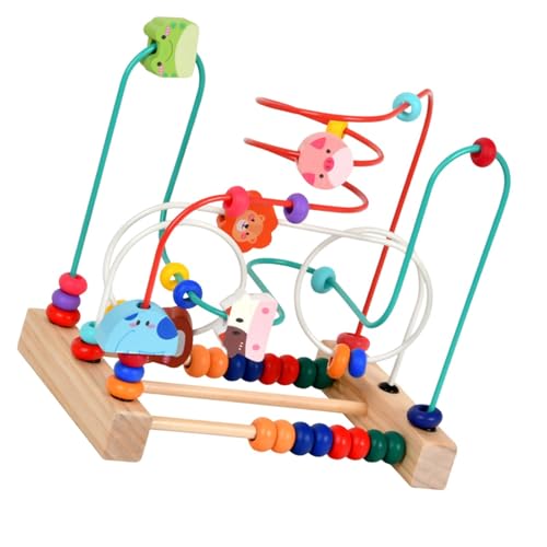 Sharplace Perlenlabyrinth-Spielzeug, Hand-Augen-Koordination, Familienspaß, Motorik für ab 3 Jahren, Neujahrsgeschenk, Mathematik, hölzernes von Sharplace