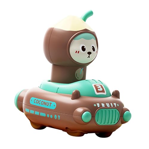Sharplace Pressing Go Car Infant Play Vehicle Schöne einzigartige robuste Push -Reibungsfahrzeug Fruchtthema für Kinder 1 2 3 Jahre alte Vorschule, Braun von Sharplace