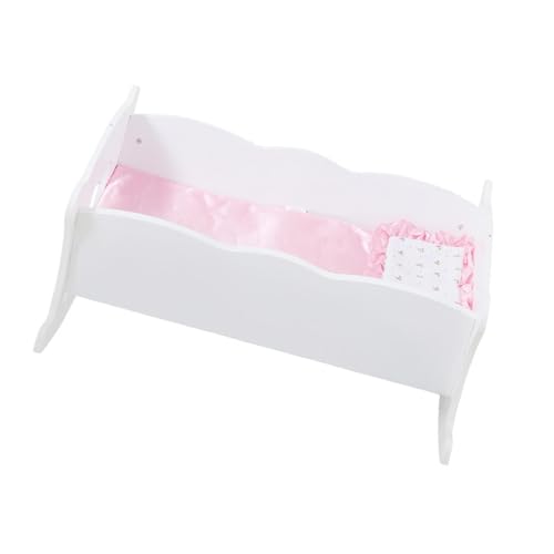 Sharplace Puppenbett aus, 45,7 cm, Rollenspielmöbel mit Kissen, Steppdecke für Rollenspiele, leicht, vielseitig, realistisch, 53,3 cm lang von Sharplace