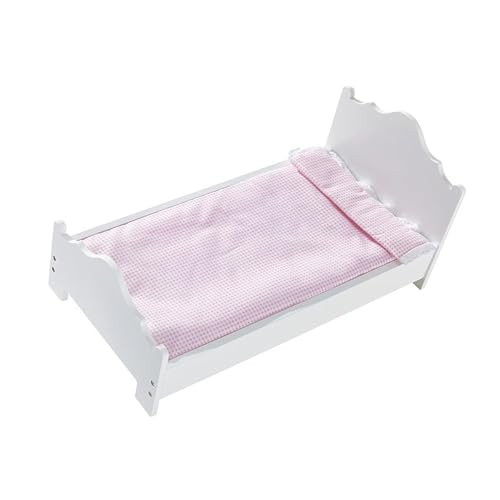 Sharplace Puppenbett aus, Rollenspielmöbel, 52,5 x 27,5 x 25 cm, einfache Montage für Rollenspiele, leichtes Lernspielzeug, realistisch von Sharplace