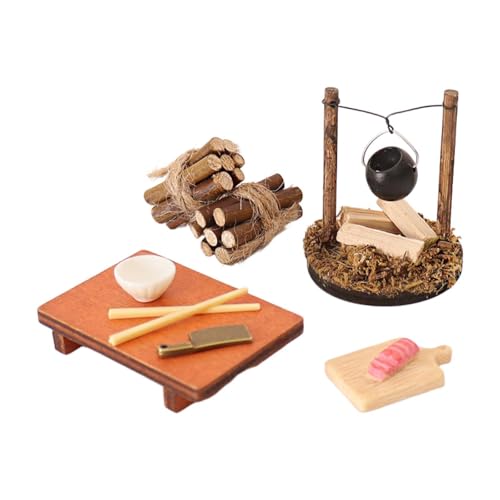 Sharplace Puppenhaus-Camping-Kits, Puppenhaus-Kamin-Dekoration, Miniatur-Camping-Set, Puppenhaus- für handgefertigtes -Rollenspielzeug Sharplace Puppenhaus-Camping-Kits, Puppenhaus-Kamin-Dekoration, Miniatur-Camping-Set, Puppenhaus- für handgefertigtes -Rollenspielzeug von Sharplace