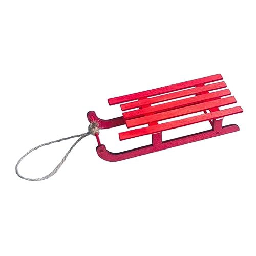 Sharplace Puppenhaus-Dekoration im Maßstab 1:12, Winterurlaub, DIY-Holzschlitten, Miniaturen, Kunsthandwerk, Outdoor-Spielzeug, Ornament, Dekoration, Rot Sharplace Puppenhaus-Dekoration im Maßstab 1:12, Winterurlaub, DIY-Holzschlitten, Miniaturen, Kunsthandwerk, Outdoor-Spielzeug, Ornament, Dekoration, Rot von Sharplace