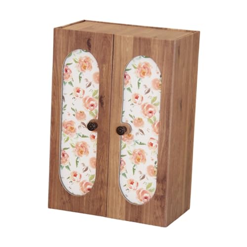 Sharplace Puppenhaus-Kleiderschrank im Maßstab 1:12, Doppeltür mit 3 Mini-Kleiderbügeln, Zubehör, Puppenhausmöbel für Kinder, Holzfarbe Sharplace Puppenhaus-Kleiderschrank im Maßstab 1:12, Doppeltür mit 3 Mini-Kleiderbügeln, Zubehör, Puppenhausmöbel für Kinder, Holzfarbe von Sharplace