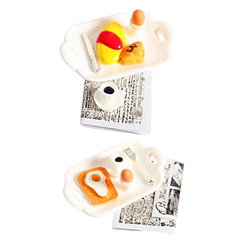 Sharplace Puppenhaus Lebensmittelset Küchenzubehör Miniatur Essen Modell für Kinder von Sharplace