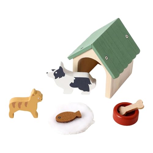 Sharplace Puppenhaus-Spielset mit Haustierzubehör aus, tragbare Miniatur-Haustiere, fantasievolles Spielspielzeug für ab 3 Jahren, Jungen und Sharplace Puppenhaus-Spielset mit Haustierzubehör aus, tragbare Miniatur-Haustiere, fantasievolles Spielspielzeug für ab 3 Jahren, Jungen und von Sharplace