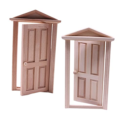Sharplace Puppenhaus Tür aus Holz - Schönes Modell für Dein Puppenhaus von Sharplace